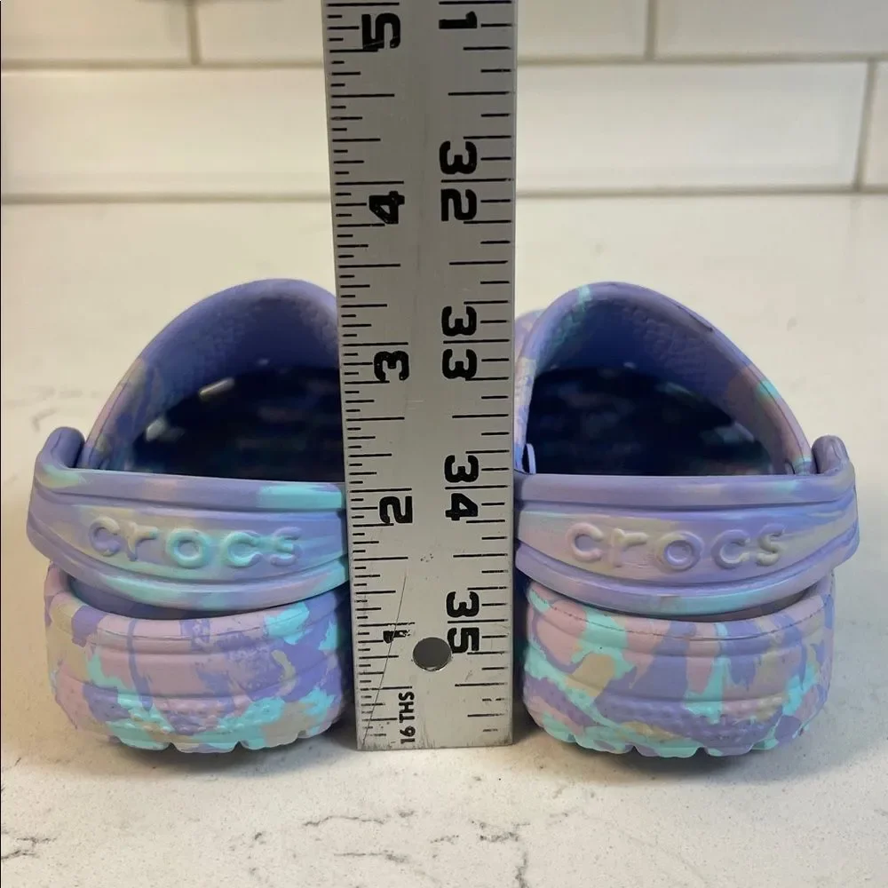 Crocs Classic Marbled Clogs for Kids - Moon Jelly - Toddler 7 Purple Tie Dye